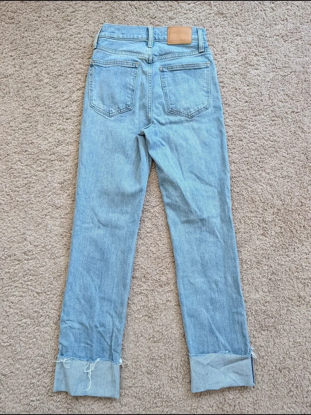 Aritzia Denim Forum Womens 7 yrs Bleu Taboo The Arlo Hi-Rise Cuff Jean Size 24